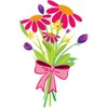 CafePress Flower Bouquet Oval Car Bumper Sticker