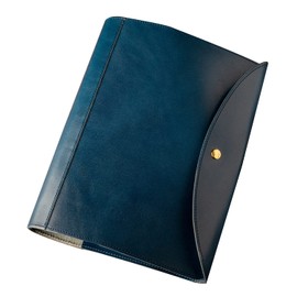 Am De Mas NC-035 Notebook Cover, Tochigi Leather, Genuine Leather, A5, Pen Holder, Schedule Book, Cover, Made in Japan Leather, Blue