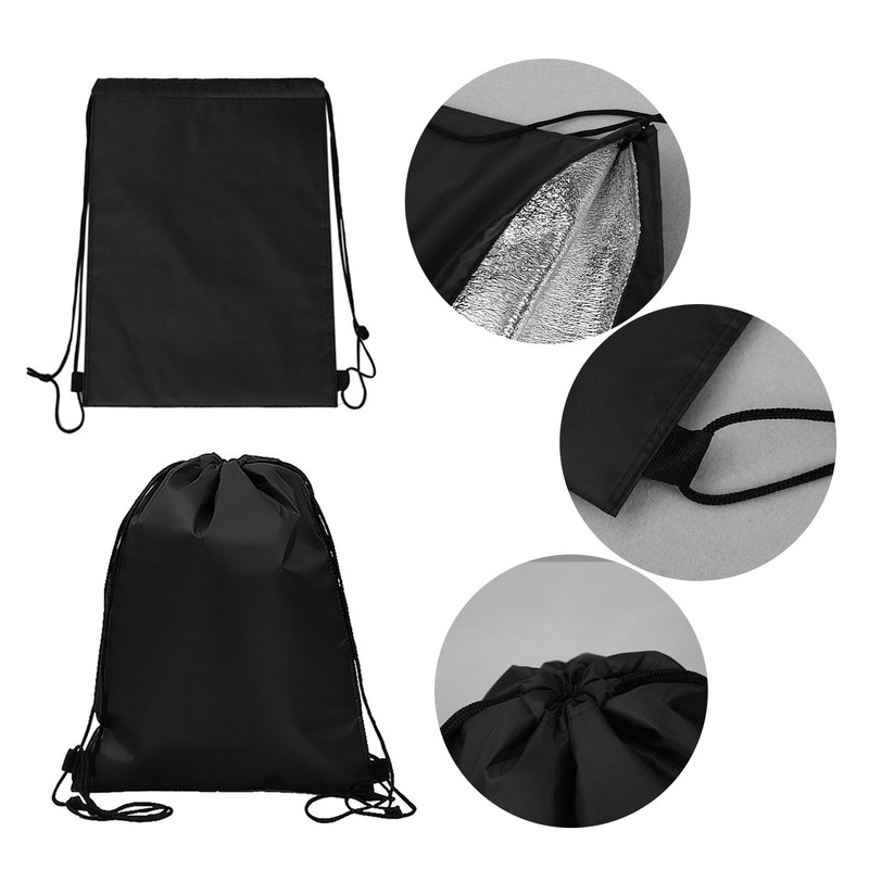 GVSAVY Insulated Lunch Cooler, Drawstring Bag, Waterproof Foldable, Aluminum, Mini