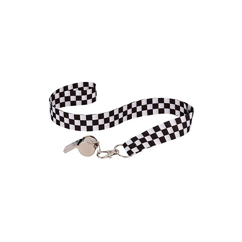 Wicked Costumes Police Whistle on Lanyard - Black and White