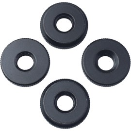 FDXGYH 4 Pcs 3/8"-16 Microphone Stand Nut Knurled Lock Nut Black Jam Nut for Microphone Photographic Equipment