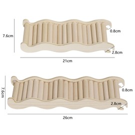 MIPIACE 2 Pezzi Scaletta per Criceti 26x7.6cm et 21x7.6cm Scale Di Arrampicata Per Criceti Wooden Hamster Climbing Ladder Ponte per Criceti Scala da Arrampicata per Animali Piccoli Gerbillo Porcellino