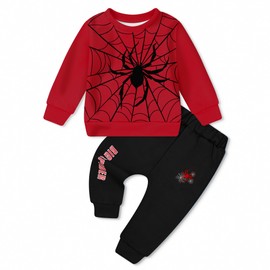SOLOYEE Toddler Baby Boy Clothes 2T 3T Fall Winter Outfit Long Sleeve Sweatshirt Pullover Tops + Sweatpants 2 Piece Sweatsuit Set