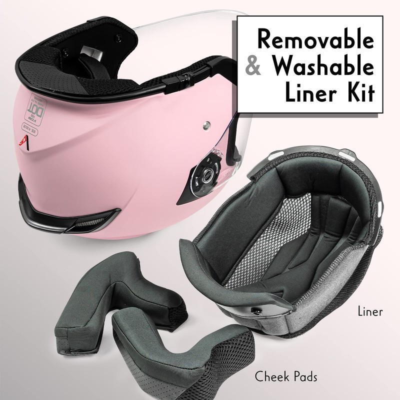 VCAN V88 3/4 Open Face Motorcycle Scooter Helmet ECE &