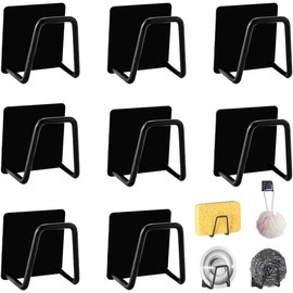 Ganchos para Pared 8 Piezas, Soporte Para Estropajos, Porta Esponja Fregadero, Ganchos Adhesivos para Pared, Ganchos de Pared, Adecuado para Ganchos Adhesivos de Cocina y Baño