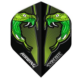RED DRAGON Airwing Unique Moulded Peter Wright Snakebite Green V-Standard Dart Flight 1 Set per Pack (Total 3 Dart Flights)