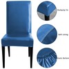 Qubjus Dining Table Chair Covers, Solid PU Leather Waterproof Oilproof