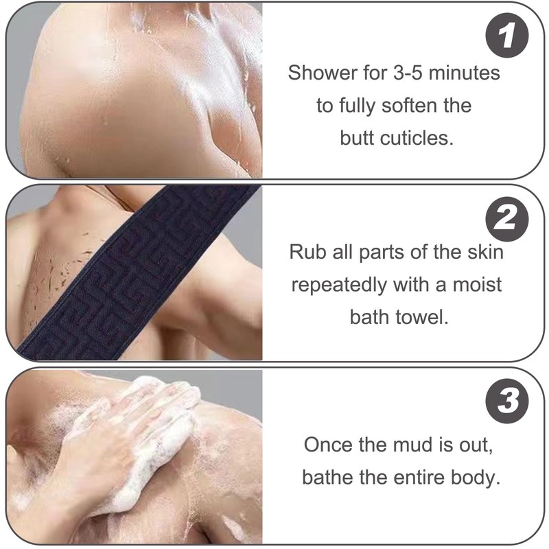 BSITSSS Back Washer with Handles, Exfoliating Back Scrubber for Shower