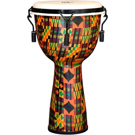 X8 Drums Kente Cloth Key-Tuned Djembe with Synthetic Head 10 x 18 in.