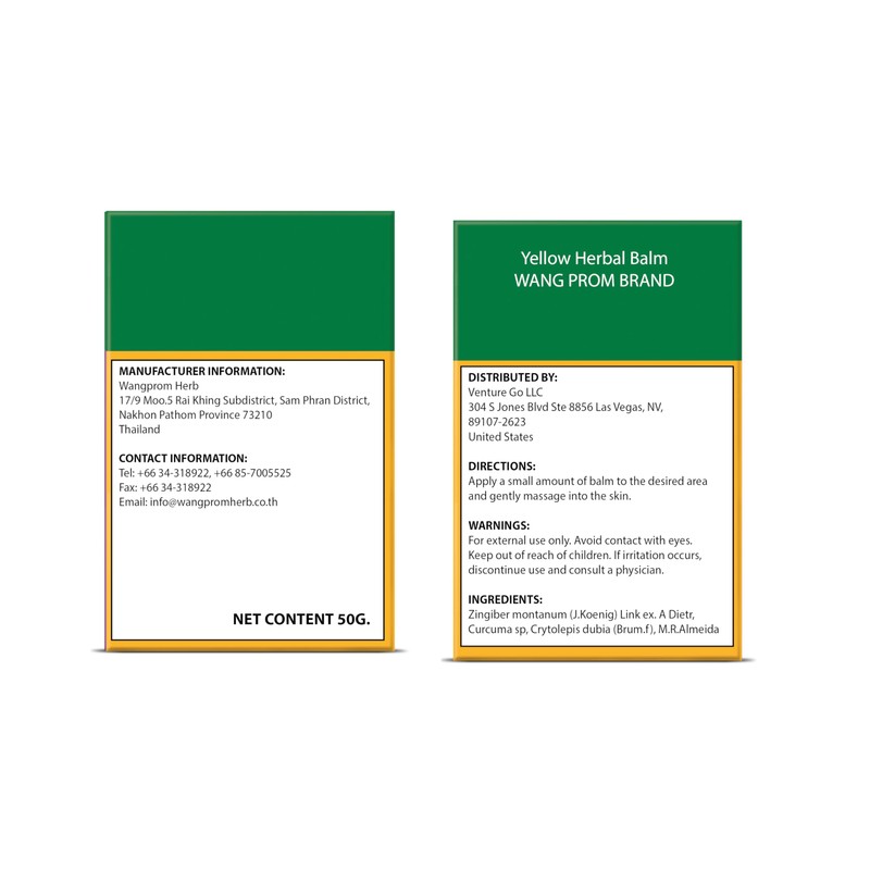 Wang Prom Herbal Balm-Pain Relief Balm for Muscles, Joints, and