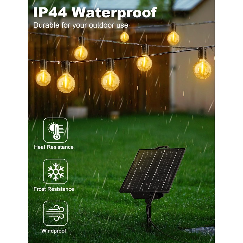 FIFlying Solar String Lights Outdoor 10.45M Solar Lights for Garden