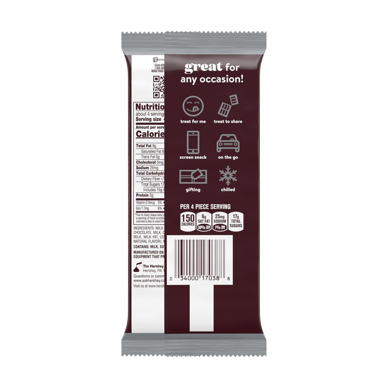 HERSHEY'S Milk Chocolate XL, Candy Bars, 4.4 oz (12 Count,