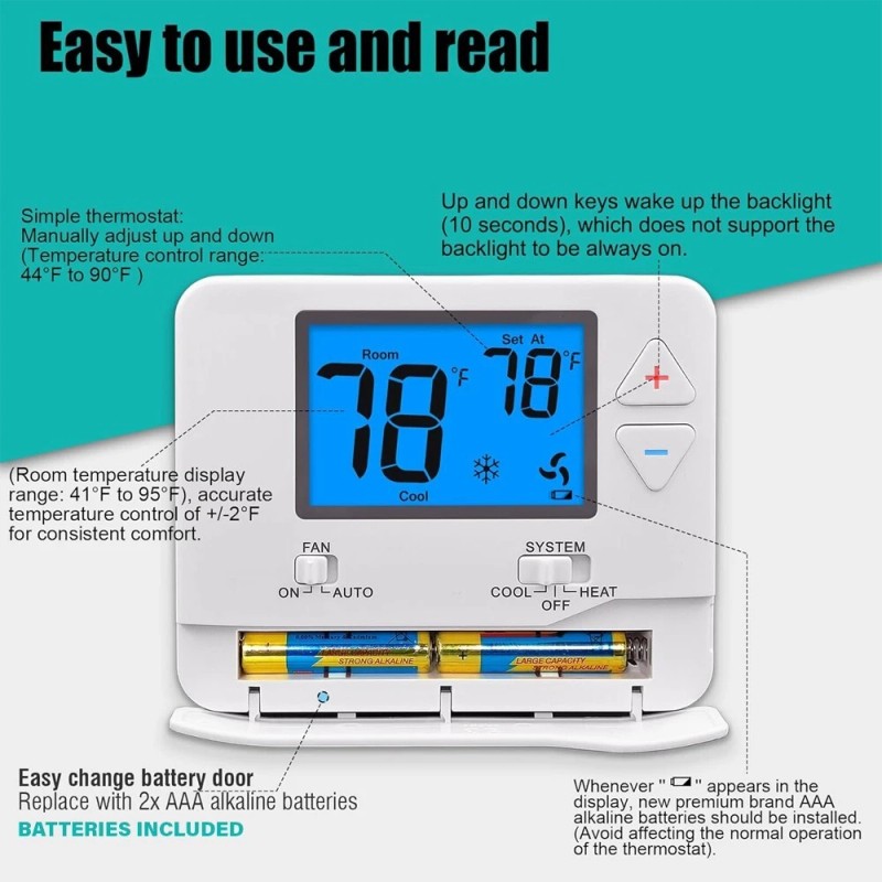 Pro1 Digital Wall Electronic Non Programmable Single Thermostat 701 Heat