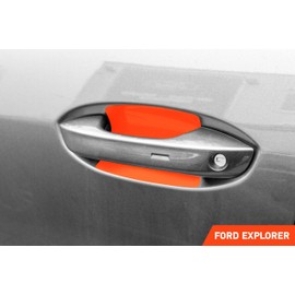 Luxshield Car Door Handle Protective Film Grip for Ford Explorer CX740 I 2024-2025 - Scratch Protection, Paint Protection Film - Transparent Glossy