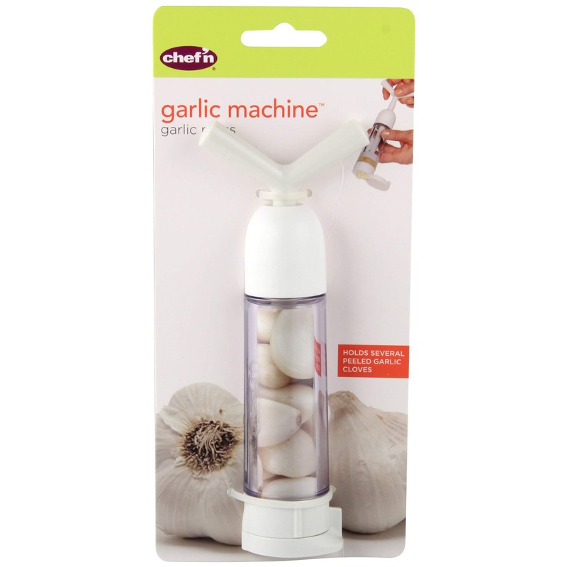 Chef´n Knoblauchpresse, Kunststoff, Weiss/opulenter Garten