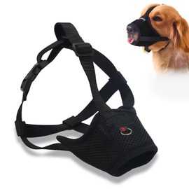 Dog Muzzle for Large Dogs, Mesh Breathable Muzzle for Medium Sized Dog Anti Biting Chewing Grooming,4 Sizes Dog Mouth Guard with Adjustable Strap, Allow Panting Drinking Suitable for All Dogs (2XL)