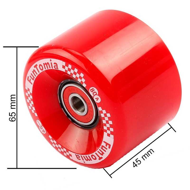 FunTomia Pack of 4 Longboard/Skateboard/Mini Board Wheels (Big Wheels) in