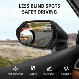 Aenfaiy Blind Spot Mirror for Car (2 Pack) - HD Frameless Wide-Angle Convex Mirror for Side View Mirror Blindspot - 2 Inch Round Self Adhesive Angle Adjustable Blind Spot Mirrors for Car, SUV, Trucks