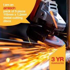 Amtech V1042 5 Piece 115mm (4.5") Metal Cutting disc Set