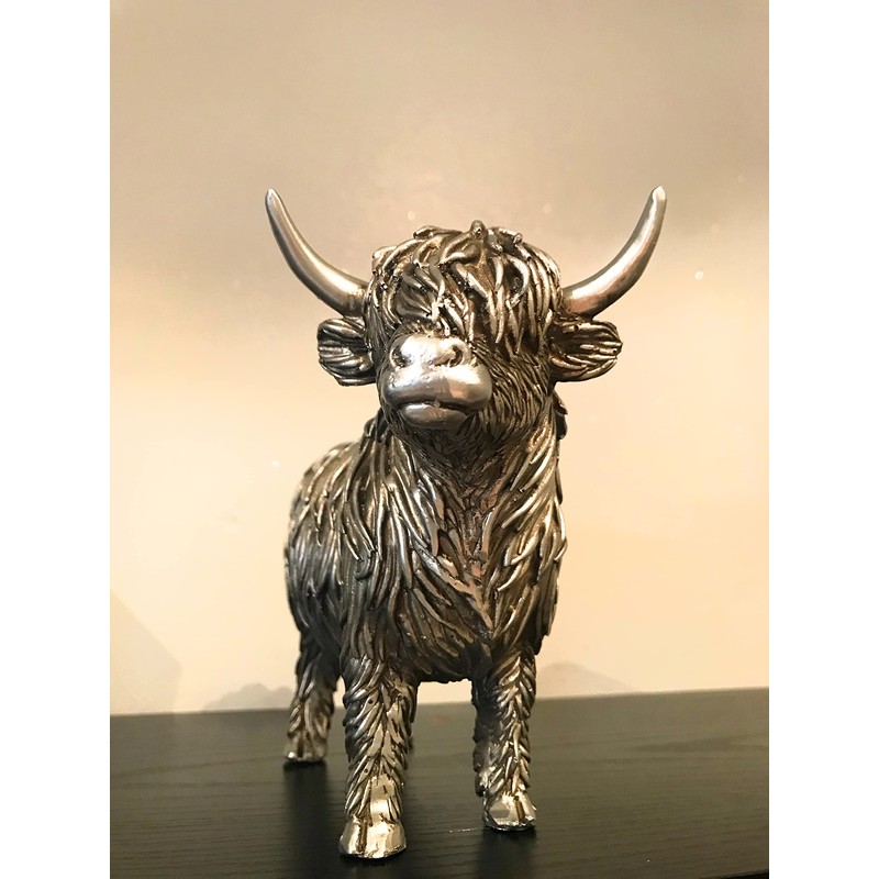 Reflections By Leonardo Highland Cow, 12 cm, Silver