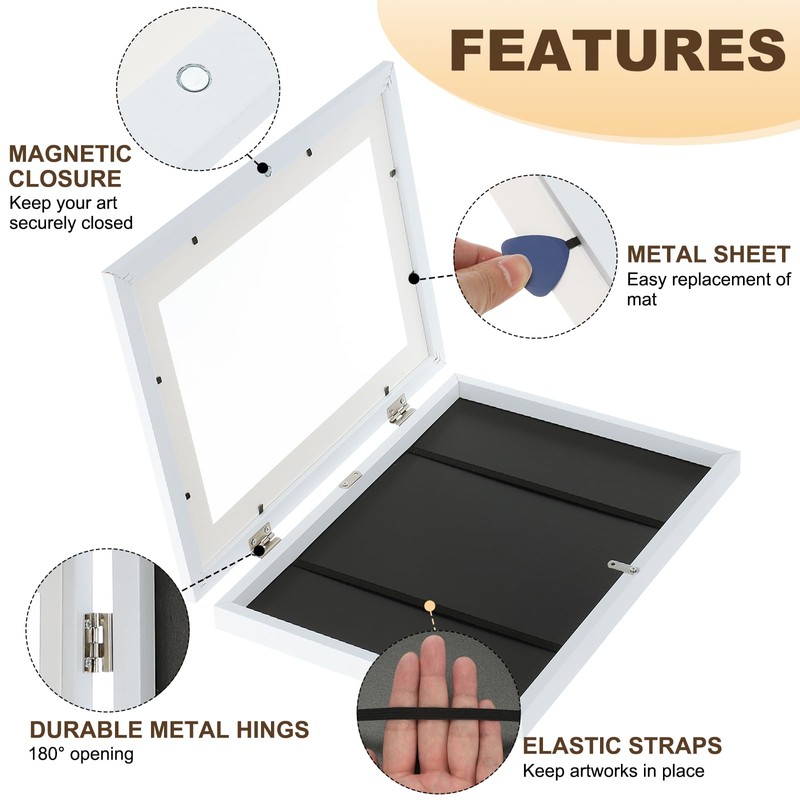 PATIKIL Art Frame 8.5x11 Front Opening Frames Artwork Frames Changeable