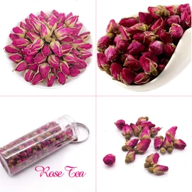 MQUPIN Rose Bud Tea Dried Red Rose Petal Flower Edible Buds Detox Tea (Red Rosebud 1bottle)