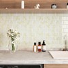 Wallercity Glossy Marble Beige/Yellow Peel and Stick Backsplash for Kitchen