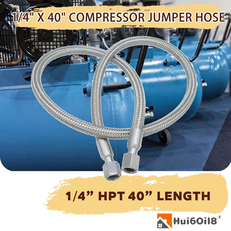 1/4" x 40" Compressor Jumper Hose (1/4" NPT Connector x