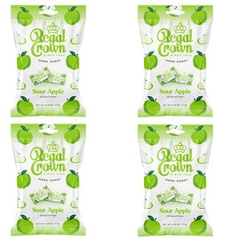 Regal Crown Sour Apple Hard Candy | Old Fashioned Sour Apple Candy | Traditional Crisp and Tarte Apple Candy Brought To You By Iconic Candy | 6.25oz Peg Bag (4)