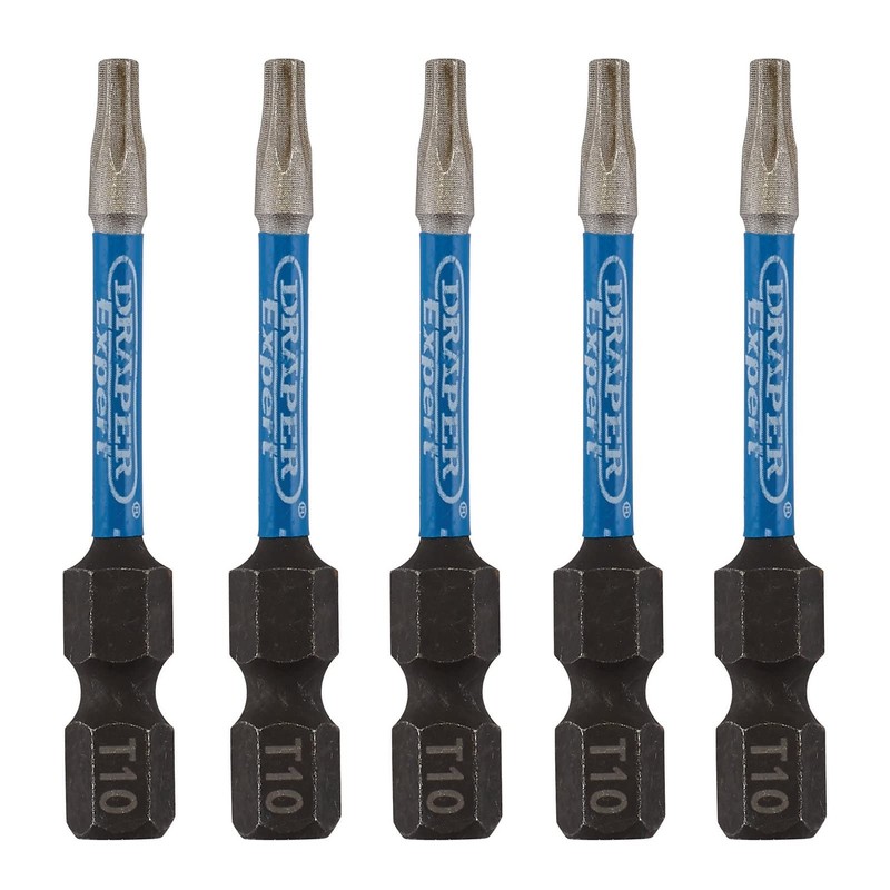 Draper 05649 TX-Star Impact Screwdriver Bits, T10 x 50mm (Pack