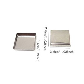 Honbay - 56 moldes de metal cuadrados vacíos de metal, para maquillaje, sombras de ojos, rubor, lápiz labial organizador para paletas de cosméticos (26 mm, altura: 5 mm)