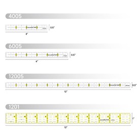 KEARING 1" x 12" Pocket Quilting Ruler, Non-Slip Acrylic Sewing Ruler for Cutting Fabric, Clear Mini Quilting Ruler for Sewing and Pattern Making