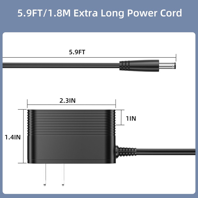 26.5V Power Cord for Homeika Cordless Vacuum Cleane, Power Supply