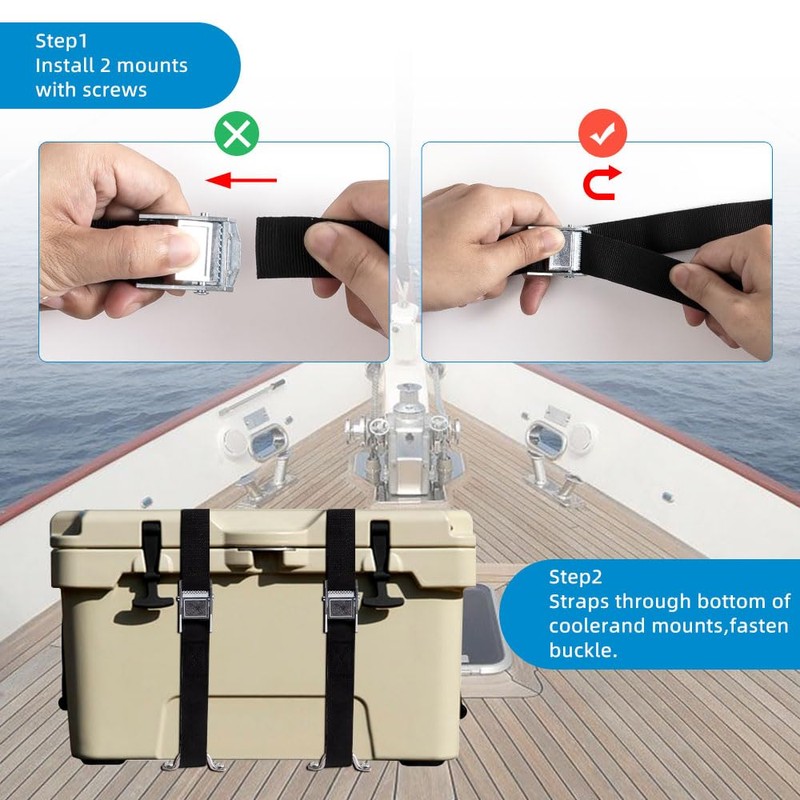 1" x 4ft Battery Tie Down Straps for Boats,Battery Hold