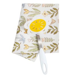 Mud Pie Floral Kitchen Towel and Silicone Flower Spatula Set NEW