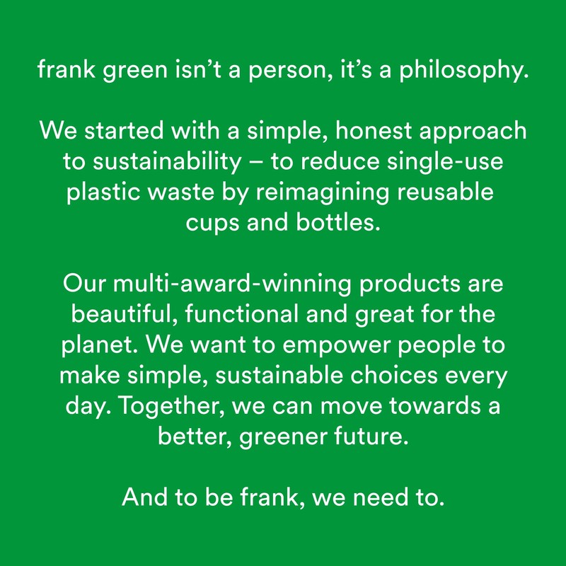 Frank Green - Ceramic Reusable Bottle - Stainless Steel Water