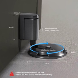 Bokynu Non Magnetic Door Catch Mechanical Floor, Door Stoppers for Bottom of Door Strong, Durable Non Magnetic Door Stop, Door Holder to Keep Door Open, Non Magnetic Door Stoppers (Bright Silver)