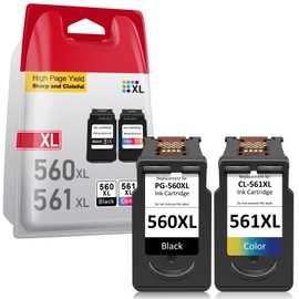 APEXCOLOR 560 561 Cartridges XL PG-560XL CL-561XL Multipack Replacement for Canon Printer Cartridges 560 560 560XL 561XL for Canon TS5350 TS5351 TS5352 TS5353 TS7451 TS7450 Printer