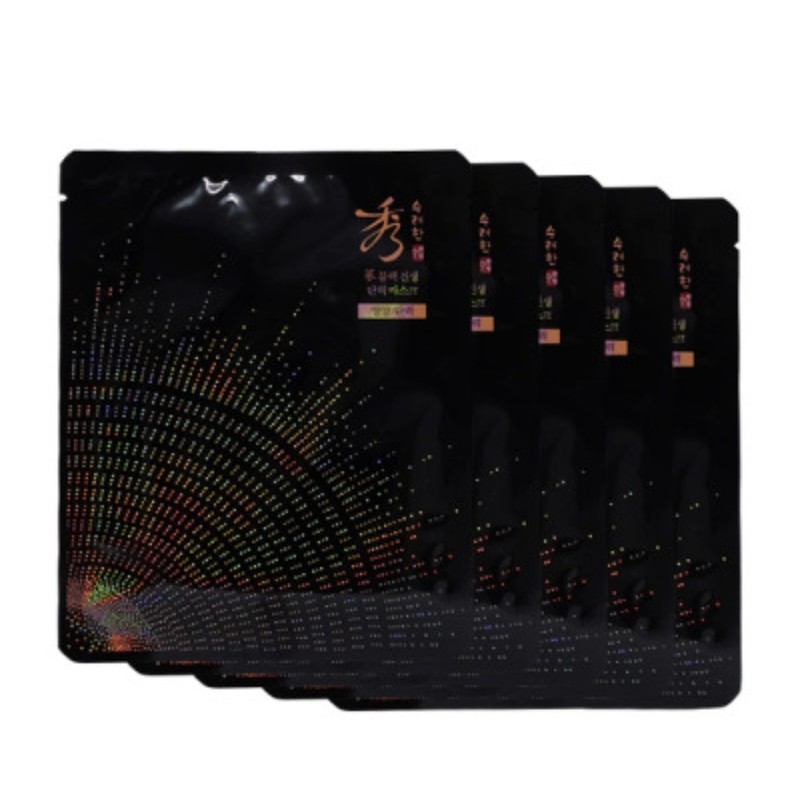 Sooryehan Black Ginseng Elasticity Mask 33mlx5 sheets / 수려한 블랙