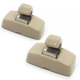 Bohaner Pack of 2 Car Mount for Sun Visor Sun Visor Hook Clip Car Visor Hook Hanger for VW Golf MK4 MK3 Ca.ddy Lupo Polo Seat Ibiza Leon Skoda Fabia Octavia Superb 3B0857561B (Beige)