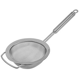 RÖSLE Küchensieb feinmaschig, Hochwertiges Sieb zum Abgießen, Feinpassieren und Blanchieren, Edelstahl 18/10, Spülmaschinengeeignet, 16 cm, Silber
