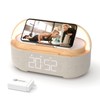 COLSUR Bluetooth Speaker Alarm Clock with Wireless Charger, FM Radio,
