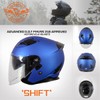 Milwaukee Helmets MPH9825DOT Shift Open Face 3/4 Blue Helmet Biker