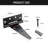 HOME MASTER HARDWARE 10 Inch T-Strap Heavy Duty Black Hinges