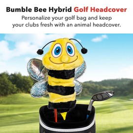 Daphne’s Bee Hybrid Headcover | Premium Hybrid and Fairway Wood Headcovers | Funny Golf Club Covers | Stylish Protection for Your Clubs | Men's Golf Gear | Headcover for Men and Women