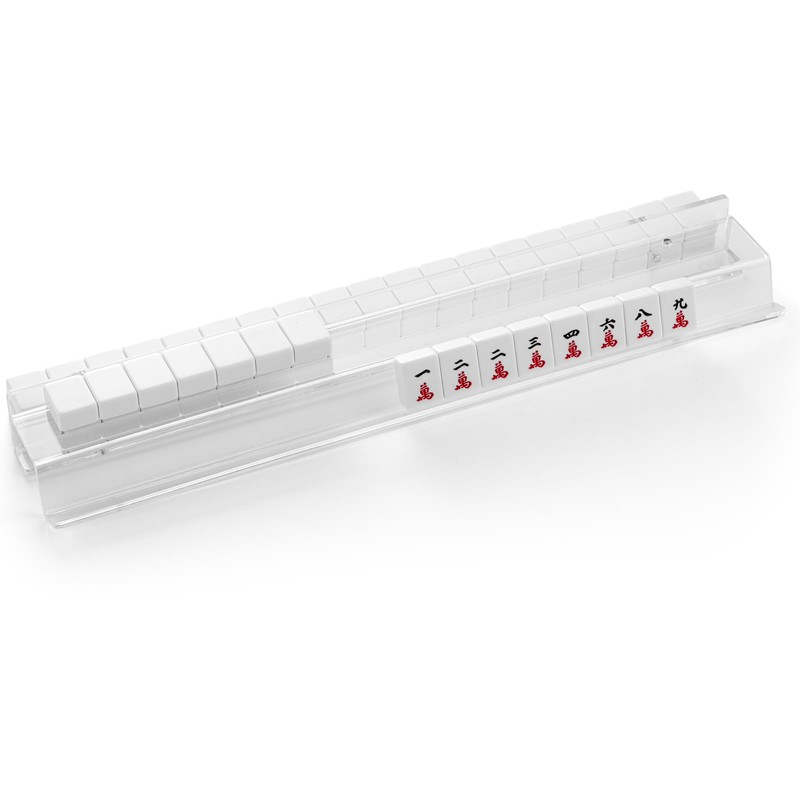 magic sewing machine Acrylic Mahjong Racks with Magnetic Pushers, Set