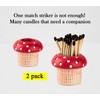 Mushroom Match Holder With Striker 2 Décor Match Striker Jar