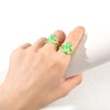 HJZHI 4-Piece Tree Frog Ring Set, Adjustable Children's Rings Jewellery,