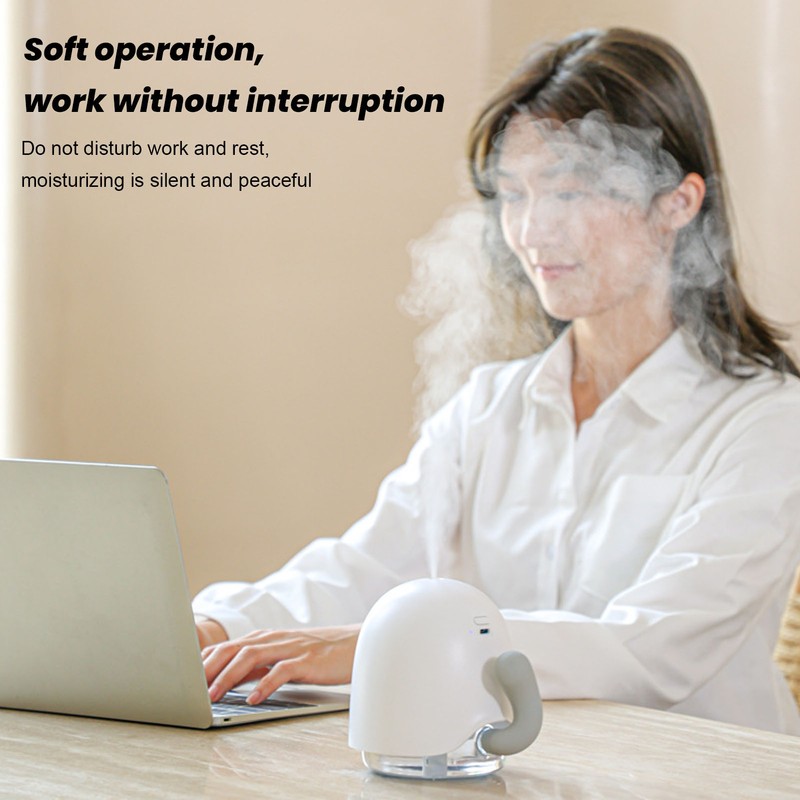 450ml Mini Air Humidifier Moving Tail Shaped USB Portable Humidifier