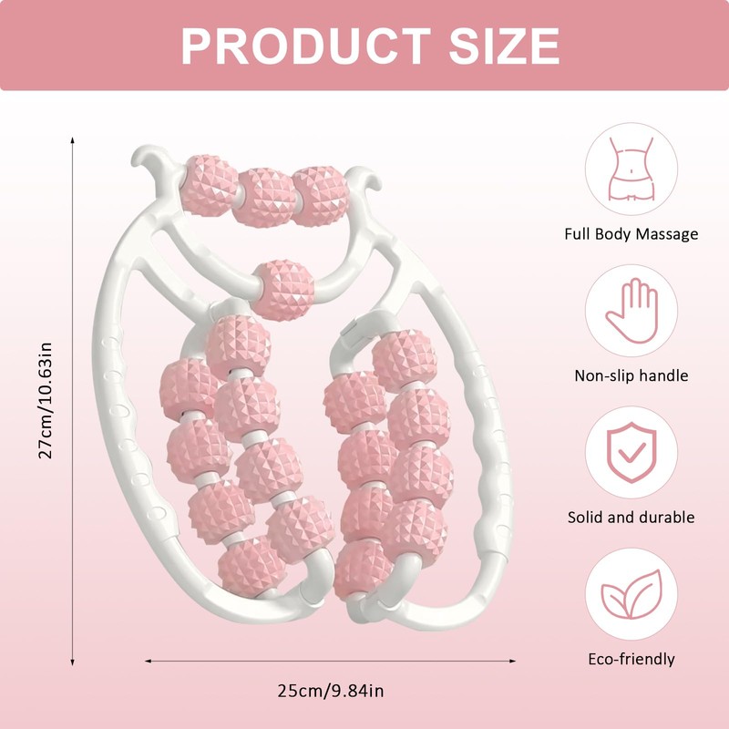 YushengTai Cellulite Massager, 20 Wheels Cellulite Roller, Massage Roller Legs,